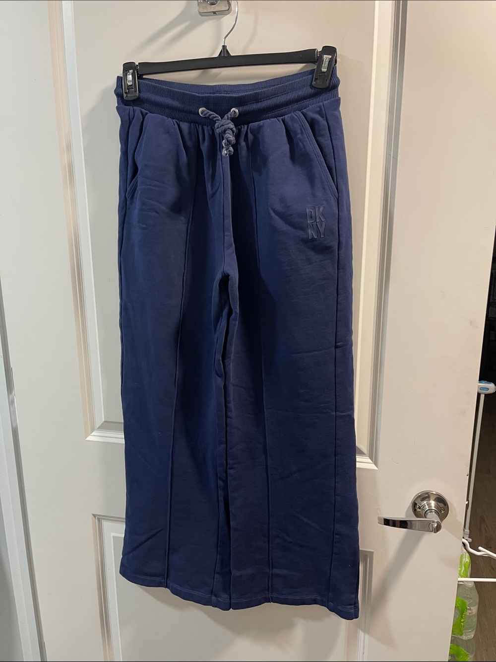DKNY Women’s Navy Wide-Leg Joggers with Drawstring No Size Tags